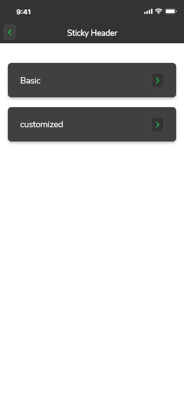 Flutter Sticky Header