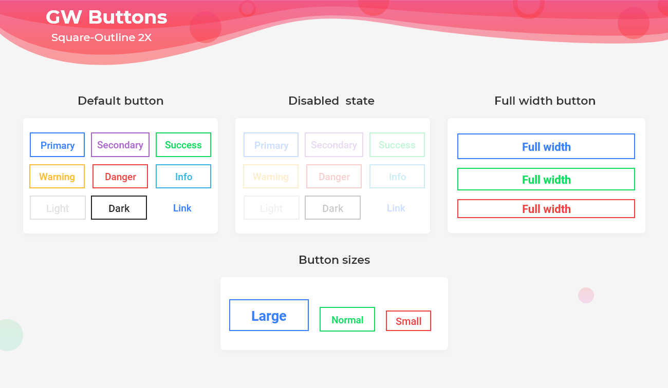 Flutter Square Outline2x Button